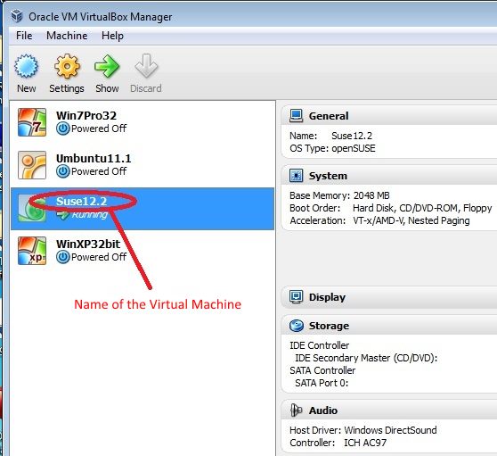 Virtual Machine Screenshots